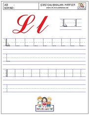 m harfi çizgi çalışması